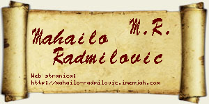 Mahailo Radmilović vizit kartica